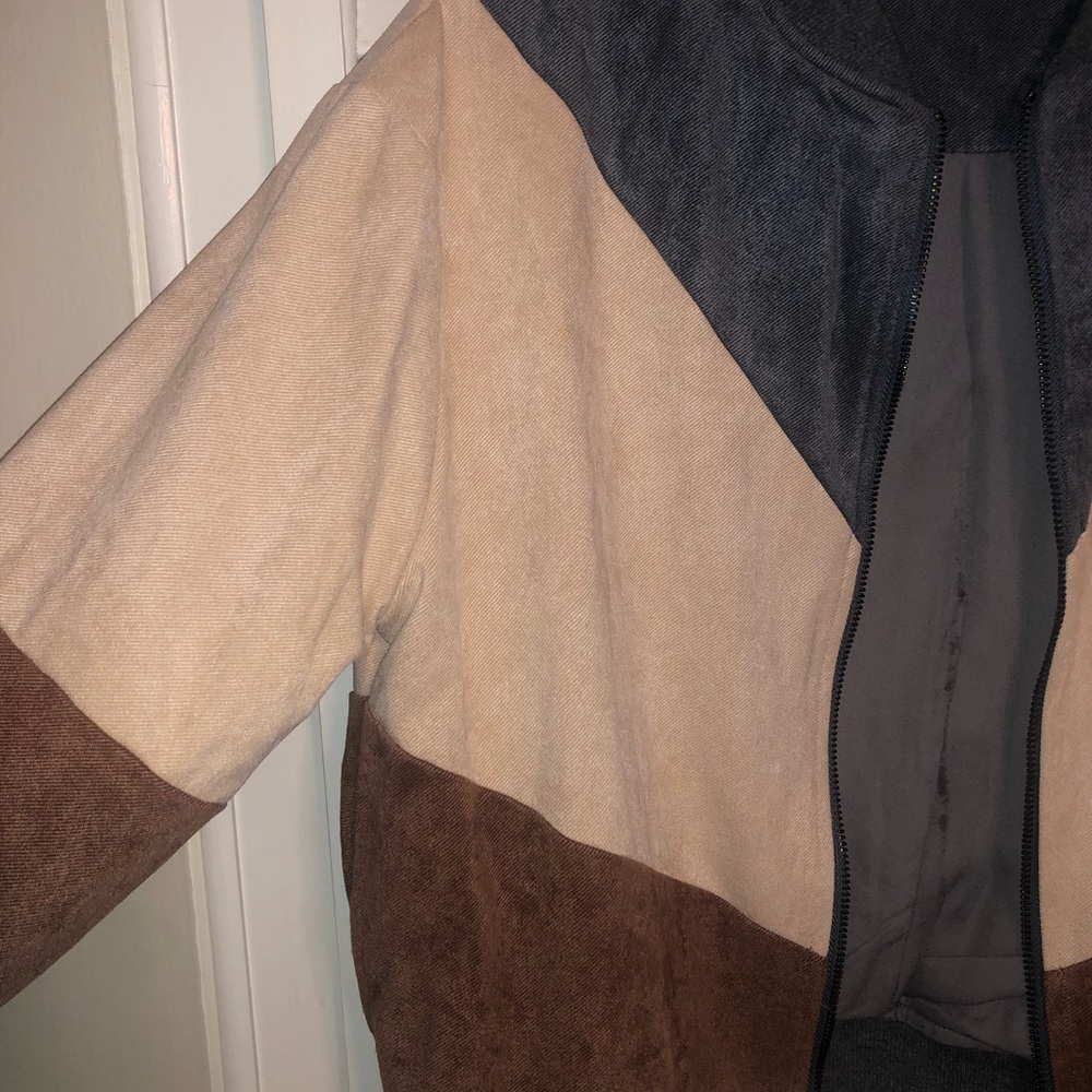 Stitch & Feather 70’ Color-Block Bomber Jacket - image 3